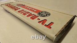 Vintage GE Tubes TV-Radio Service Lighted Can Sign General Electric For Repair