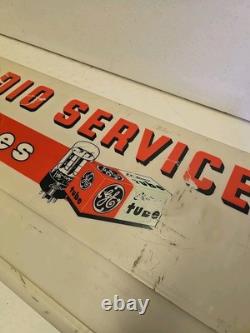 Vintage GE Tubes TV-Radio Service Lighted Can Sign General Electric For Repair