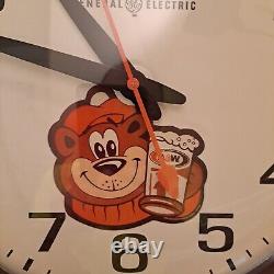 Vintage GE Wall Clock Model 2012 A&W Rootbeer / Industrial / School / Garage