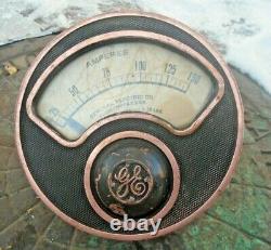 Vintage GE industrial Volt Meter Steampunk gauge General Electric 7