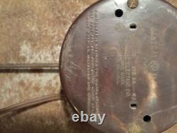 Vintage GENERAL ELECTRIC 14 1/2 Red Eye Industrial Wall School Clock Working GE