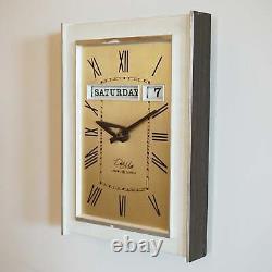 Vintage GENERAL ELECTRIC DateMate No. 2506 Wall Clock. Shows Day and Date