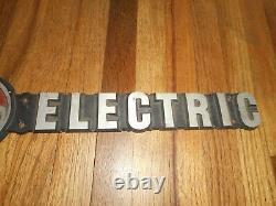 Vintage GENERAL ELECTRIC GE Cast Aluminum Advertising SIGN