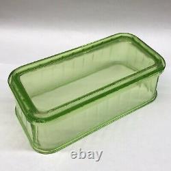 Vintage GENERAL ELECTRIC GE Glass Refrigerator Container green & clear