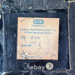 Vintage GTE General Telephone Automatic Electric Type 890 Black Phone RARE