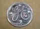 Vintage Ge General Electric 4.5 Brass Chrome Plate Emblem Sign Badge Plaque Logo
