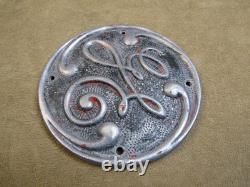 Vintage Ge General Electric 4.5 Brass Chrome Plate Emblem Sign Badge Plaque Logo