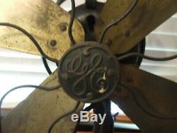 Vintage Ge General Electric Aou 16 Fan Brass Blades Catalog N0. 75425 Works