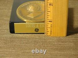 Vintage Ge General Electric Award Invention Fulcrum Of Progress Paperweight