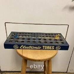 Vintage Ge General Electric Electronic Tube Rack Display Sign Tester