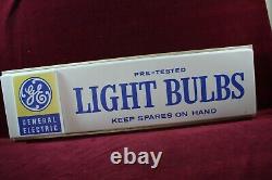 Vintage Ge General Electric Light Bulbs Sign Dealer Advertising Double Sided