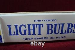 Vintage Ge General Electric Light Bulbs Sign Dealer Advertising Double Sided