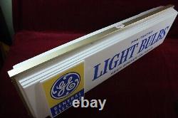 Vintage Ge General Electric Light Bulbs Sign Dealer Advertising Double Sided