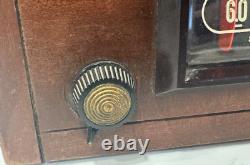 Vintage Ge General Electric Short Wave Am Radio Model-221 Wood Table Tube Radio