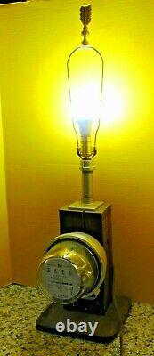 Vintage General ELECTRIC METER TABLE LAMP / STEAMPUNK STEAM PUNK