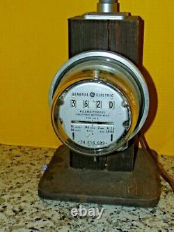 Vintage General ELECTRIC METER TABLE LAMP / STEAMPUNK STEAM PUNK