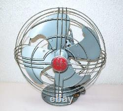 Vintage General Electric 12 4-blade Vortalex Tiltable 3-speed Oscillating Fan