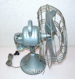 Vintage General Electric 12 4-blade Vortalex Tiltable 3-speed Oscillating Fan