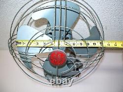 Vintage General Electric 12 4-blade Vortalex Tiltable 3-speed Oscillating Fan