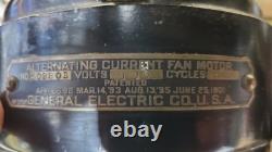 Vintage General Electric 12 Brass Blade 3 Speed Desk Fan. #509803 WORKS