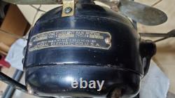 Vintage General Electric 12 Brass Blade 3 Speed Desk Fan. #509803 WORKS