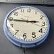 Vintage General Electric 14.5 Turquoise School House Wall Clock Glass Face