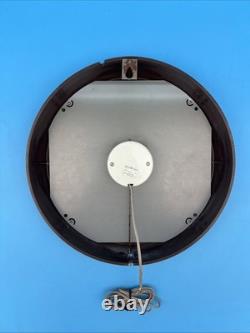 Vintage General Electric 14 Wall Clock Brown Model 2012 Working- Glass Face
