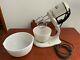 Vintage General Electric 149m8 Triple Beater Stand Mixer With 2 Bowls Works