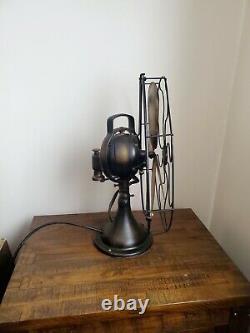 Vintage General Electric 16 Brass Blade Oscillating Fan In Working Condition