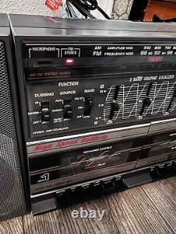 Vintage General Electric 3-5672a Stereo Boombox Portable Stereo Cassette Tested