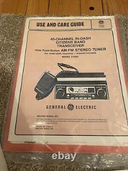 Vintage General Electric 3-5830 in-dash CB transceiver with FM/AM car radio NEW