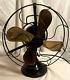 Vintage General Electric 3 Speed Oscillating Fan, Brass Blades Model Works