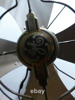 Vintage General Electric 4 BLADE 16 Vortalex Oscillating 3 Speed Fan, WORKS