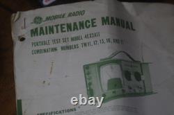 Vintage General Electric 4EX3A11 General Electric Radio Test Set, Manual, CABLES