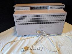 Vintage General Electric AM FM Tube Radio Cocoa Working Rare 8 13 5.5 In