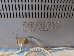 Vintage General Electric AM FM Tube Radio Cocoa Working Rare 8 13 5.5 In