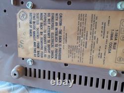 Vintage General Electric AM FM Tube Radio Cocoa Working Rare 8 13 5.5 In