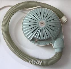 Vintage General Electric Aqua Blue Portable Bonnet Hair Dryer with Carrying Case