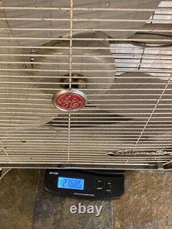 Vintage General Electric Art deco GE Floor Box Fan Auto Thermostat In/Out WORKS