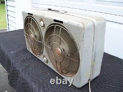 Vintage General Electric Automatic Thermostat Twin-Fan Ventilator, Working