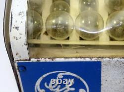 Vintage General Electric Automotive Bulbs Display Case with Bulbs