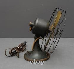 Vintage General Electric Black Whiz 9.5 Cage 4 Brass Blade Tabletop Fan Working