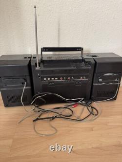 Vintage General Electric Boombox GE Model 3-B266B Cassette Radio Recorder