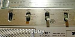 Vintage General Electric Boombox No 3-52454A AM FM Cassette For Parts or Restore