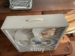 Vintage General Electric Box fan 3 Speed 5 Blade GE 21.5x21.560s/70s McM works