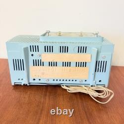 Vintage General Electric C-481b Baby Blue Tiffany Valve Radio Alarm Clock Radio