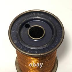 Vintage General Electric COPPER Magnet Wire SPOOL 39 HF 14.6oz
