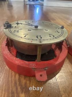 Vintage General Electric CS-9 Ship's Bell, Fire, Industrial Wall Clock