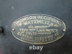 Vintage General Electric Co. Thomson Recording Wattmeter #1899785 Type C-6