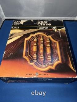 Vintage General Electric Doorbell Chime Heather 1976 Wood Grain NOS